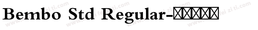 Bembo Std Regular字体转换